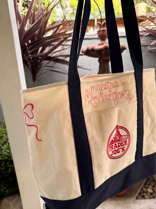 Custom Bow Teacher Tote